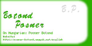 botond posner business card